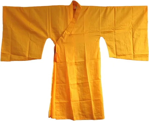 Vista 6 de Albornoz de estilo chino con monje para llevar a cabo rito religioso o rendimiento