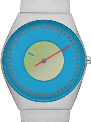 Vista 4 de Skagen Grenen Halo Solar Powered 37mm Watch with Leather or Stainless Steel Band