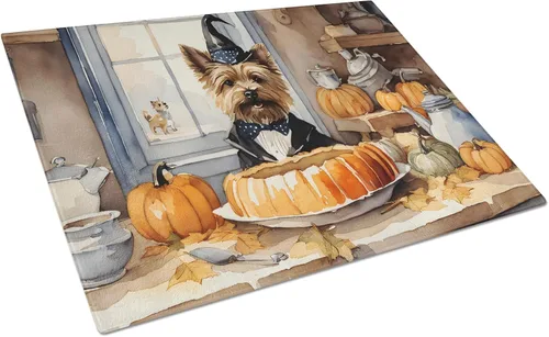 Vista 31 de Caroline's Treasures DAC1720LCB Affenpinscher - Tabla de cortar de vidrio con calabazas para cocina de otoño, grande, decorativa, de vidrio