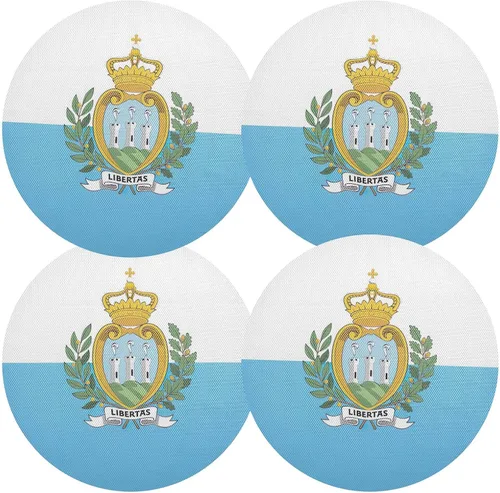 Vista 6 de Agender Pride Flag Round Placemats 15 Inch Seasonal Table Mats Decorative Table Mats for Home Kitchen Holiday Decoration