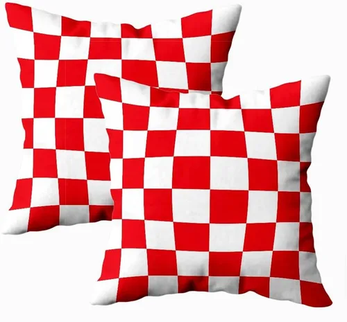 Vista 10 de Fundas de almohada decorativas de 16 x 16 pulgadas, patrón blanco y negro de tablero de ajedrez para sofá, fundas de cojín de granja para decoración