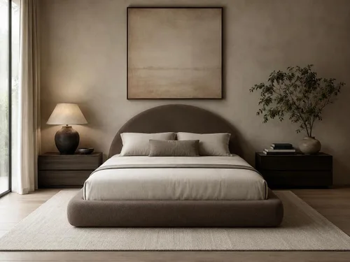 Vista 13 de Cama redonda – Funda lavable con cremallera – Espuma suave tapizada de lino – Modular minimalista moderno – Media luna – Se vende por separado