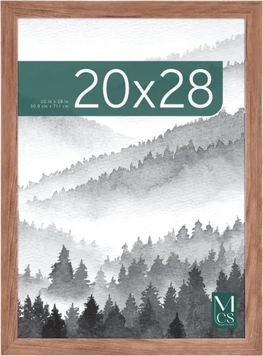 Vista 24 de MCS Marco para póster con estilo de museo, 11 x 17 pulgadas, madera de granero, vertical y horizontal, para colgar en la pared, marco grande