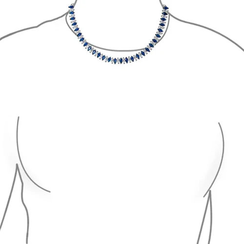 Vista 4 de Vintage Art Deco Fiesta Día Festivo Nupcial Azul Claro Blanco Circonita Cúbica Simulada Piedra Piedra Piedra de imitación AAA CZ Formal Declaración