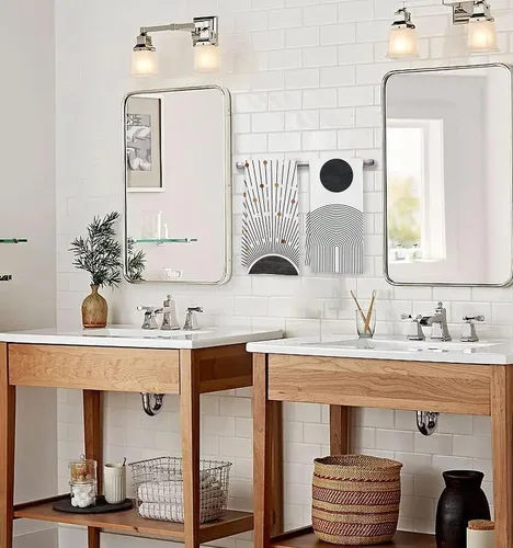 Vista 6 de IWXYI Toallas de cocina bohemias de 16 x 24 pulgadas, color negro, con tejido de gofre, para baño, secado y lavado de platos (juego de 2), 141