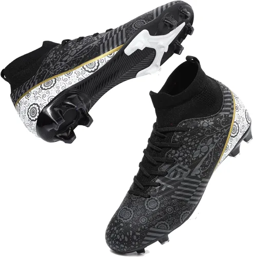 Vista 5 de HaloTeam Men's Soccer Shoes Firm Ground Soccer Cleats Adults Athletic OutdoorIndoor Professional Futsal Football Training Sneakers
