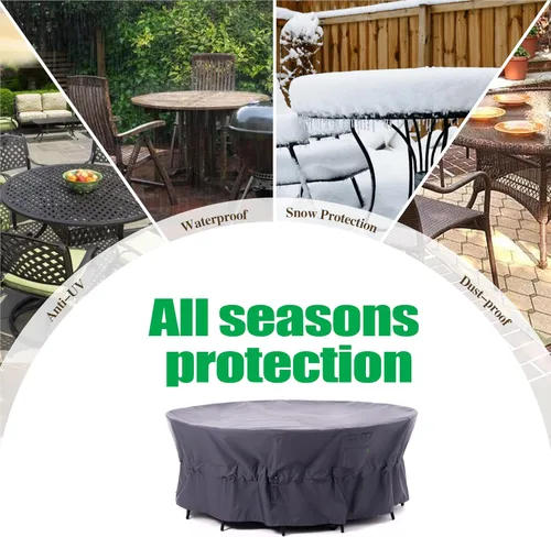 Vista 31 de F&J Outdoors Fundas para muebles de patio, impermeables, resistentes a los rayos UV, tela antidesgarros, cubierta para mesa de exterior, cubierta