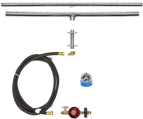 Vista 7 de Kit completo LP básico para parrillada con quemador de acero inoxidable 316