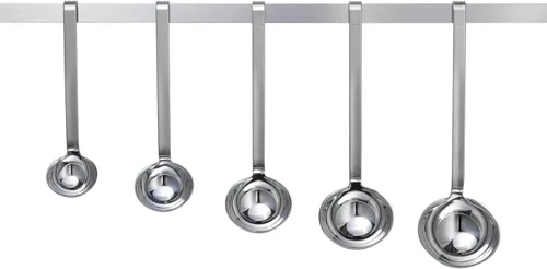 Vista 3 de Rösle Cucharón con mango de acero inoxidable con borde de vertido, 8.0 onzas