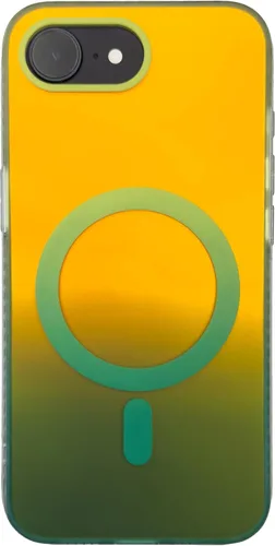 Vista 33 de Funda degradada para iPhone 14 Pro - Diseño multicolor degradado naranja y amarillo, resistente a los impactos y con imanes