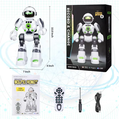 Vista 7 de Juguetes robóticos de regalo para niños: robot de control remoto programable con grabación de voz y control de gestos de baile, para niños pequeños