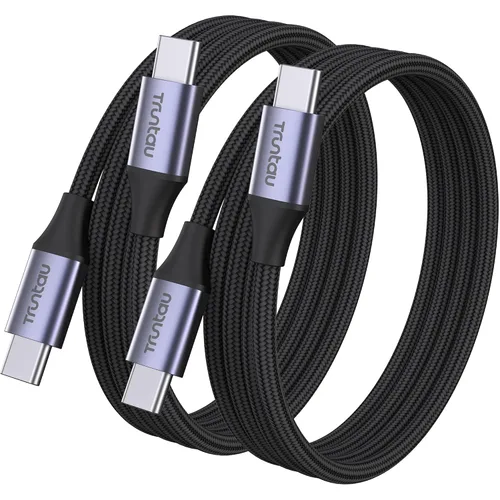 Vista 17 de Cable de carga rápida de nailon trenzado USB A a USB C de 3 pies, compatible con iPhone 17/17 Pro/16e/16 Plus/15 Pro/15, Samsung Galaxy