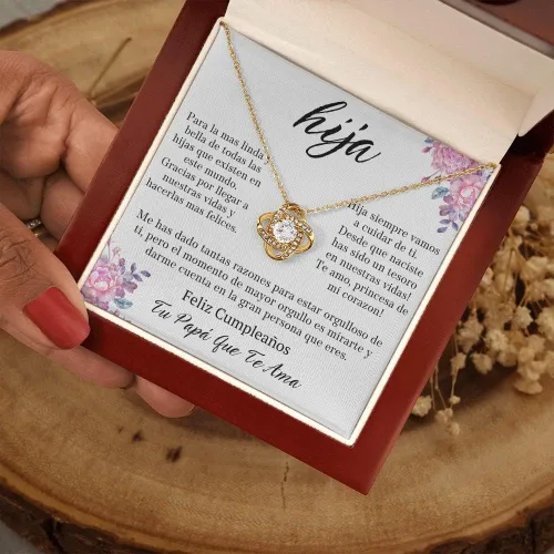 Vista 8 de Leo's Print Shop Regalo para hija de padre para hija, regalo para mi hija, collar para mi hermosa hija, Joyeria, regalo de cumpleaños para mujer