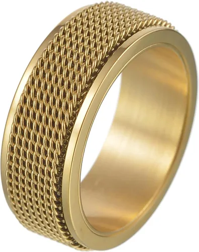 Vista 29 de Anillos giratorios para hombres y mujeres, anillos de ansiedad para hombres, anillos de cadena para adultos, anillos de titanio y acero