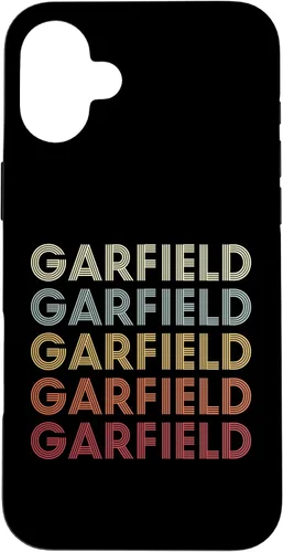 Vista 22 de Funda con texto vintage para iPhone 16 Garfield Michigan Garfield MI Retro