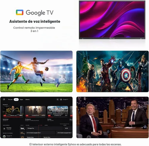 Vista 9 de SYLVOX Nueva TV inteligente para exteriores de 43”, Rendimiento impermeable superior, Acabado mate mejorado para efecto antirreflejos mejorado