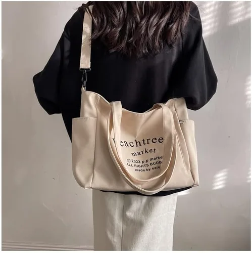Vista 4 de Bolso de mano estético vintage, bolso cruzado de lona, bolso de hombro hippie, indie, bohemio, bolso hobo para mujer, accesorios grunge