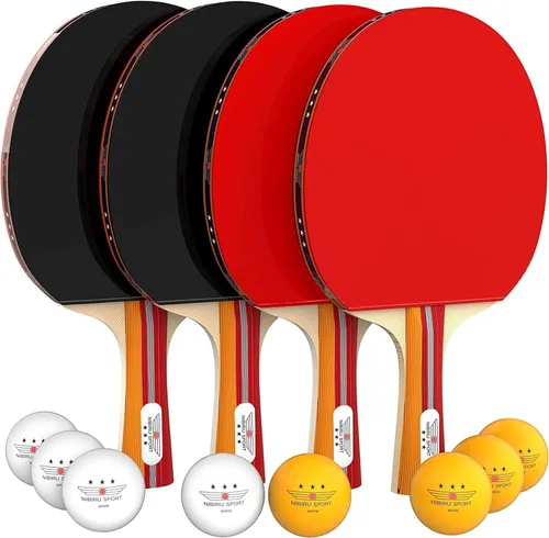 Vista 8 de Ping Pong Paddle Set with Rackets, Balls & Carry Case for Table Tennis