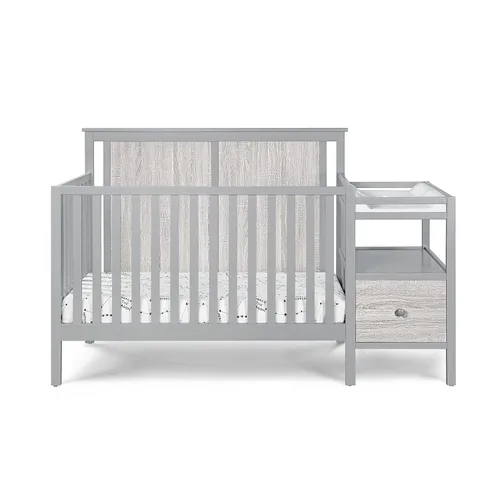 Vista 2 de Suite Bebe Combo de cuna y cambiador 4 en 1 Connelly en gris/gris Rockport