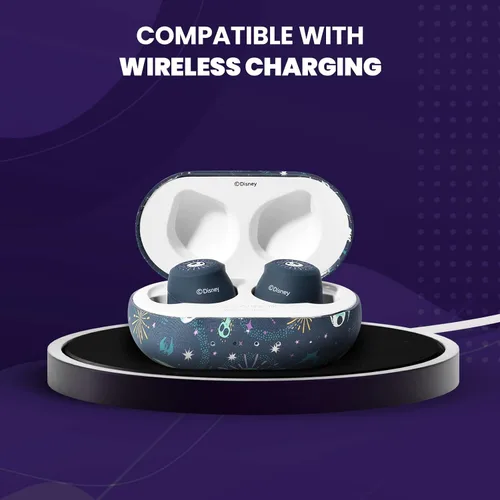 Vista 5 de iJoy Disney Nightmare Before Christmas TWS - Auriculares intrauriculares inalámbricos Bluetooth 5.0 compatibles con micrófono integrado y estuche