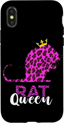 Vista 5 de Rat Queen Crown Leopard Mouse Rat Lover Rodent Rat Owner Case for iPhone 17