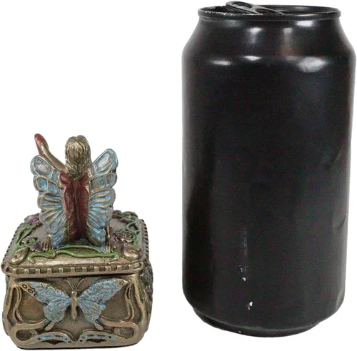 Vista 7 de Ebros - Joyero decorativo Art Nouveau Fantasía Mariposa Mariposa Hada Fae Magical Secret Garden Joyero Hadas Deseando Hadas Coleccionables Pequeña