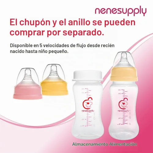 Vista 7 de Nenesupply Biberones de almacenamiento de leche materna de cuello ancho de 9 onzas, paquete de 4, biberones de extractor de leche para usar