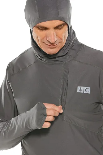 Vista 7 de Coolibar Sudadera con capucha de pesca Andros UPF 50+ para hombre - Protección solar