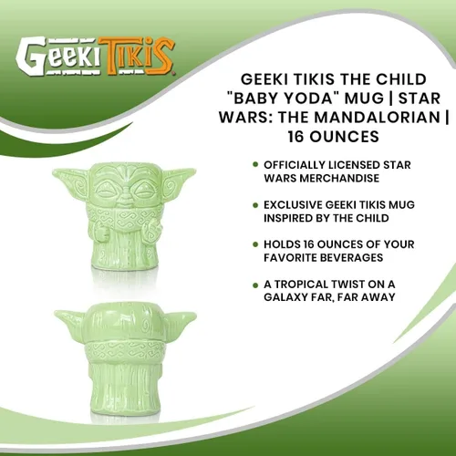 Vista 7 de Geeki Tikis The Child Baby Yoda Force Pose Taza Star Wars: 16 onzas
