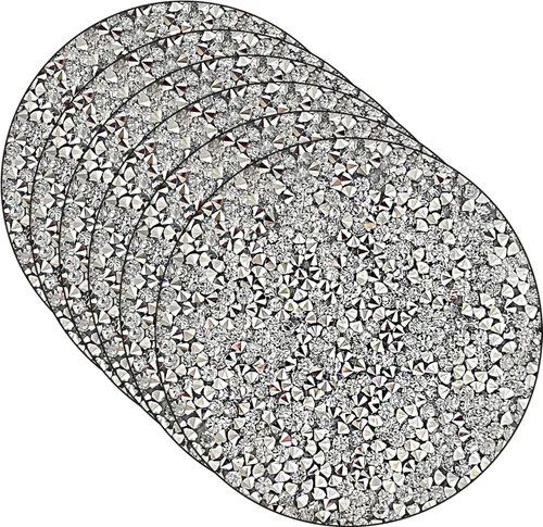 Vista 28 de Manteles Individuales Dorados Tapete Dorado Resistente al Calor Decoración de Diamante Triturado Decoración de Pedrería Decoraciones de Otoño