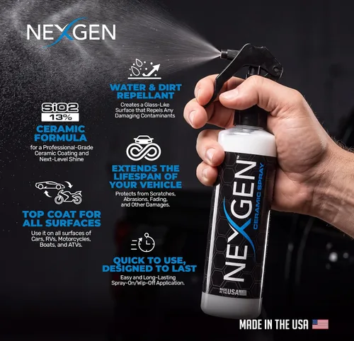 Vista 2 de Nexgen Spray Cerámico de Dióxido de Silicio — Fácil de Aplicar, Spray de Revestimiento Cerámico — Esmalte Sellador Protector de Grado Profesional