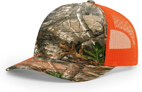 Vista 57 de Richardson 112 - Gorra de camionero de 5 paneles de alta calidad, ajustable, gorra Richardson en blanco estructurada Bark Duck Camo / Marrón
