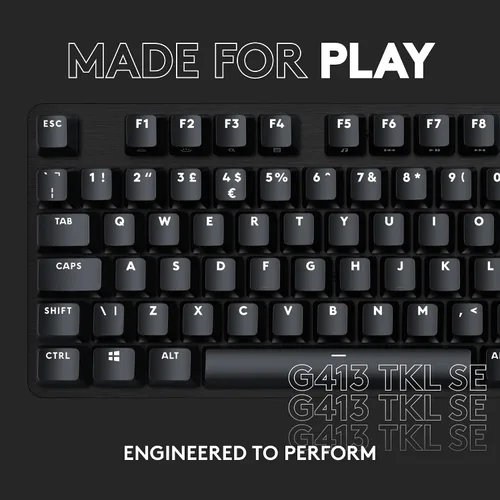 Vista 8 de Logitech Teclado mecánico para juegos G413 TKL SE teclado retroiluminado compacto con interruptores mecánicos táctiles antifantasma compatible