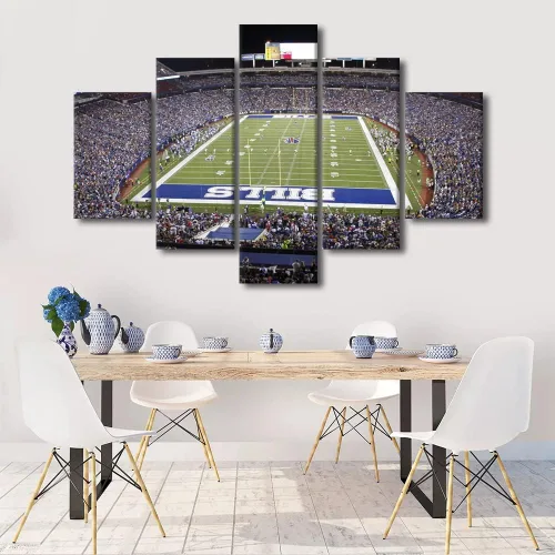 Vista 97 de TUMOVO Allegiant Stadium Arte de Lienzo para Pared de Sala de Estar Equipo de Fútbol Americano Pintura Moderna Nevada Las Vegas Cuadro Deportivo