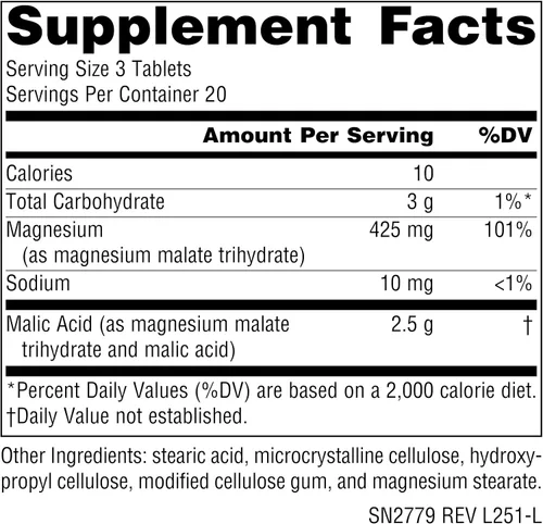 Vista 2 de Source Naturals, Ácido málico - 2,500 mg - 60 Tabletas