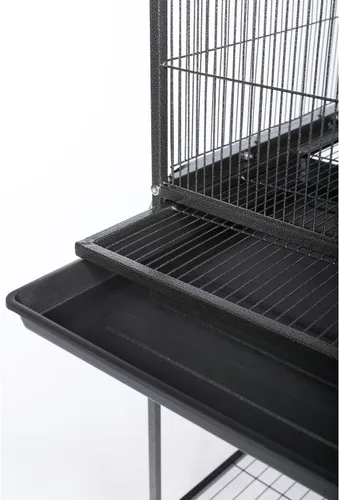 Vista 6 de Prevue Pet Products Jaula de hierro forjado con soporte, color negro Hammertone