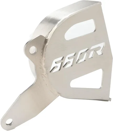Vista 4 de Raptor 660R - Protector de caja de acero inoxidable cepillado – Cubierta de piñón resistente y guía de cadena Reemplazo directo para OEM