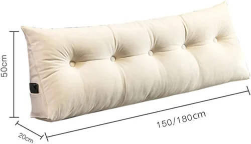 Vista 8 de Almohada grande de lectura para reposo en cama, almohada triangular de cuña para cabecero, almohada de lectura para reposo en cama, cojín de apoyo