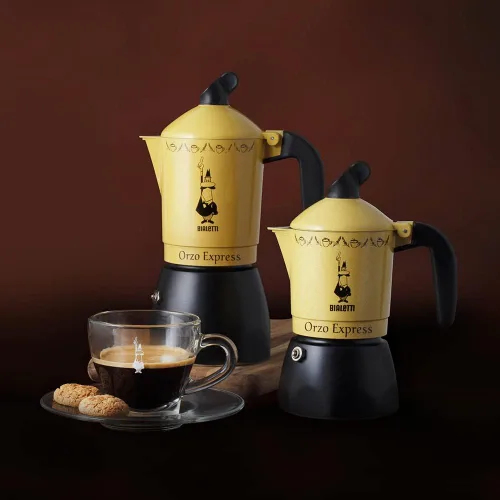 Vista 3 de Bialetti Moka Orzo Express, Cafetera italiana de cebada, aluminio, 2 tazas, color plateado