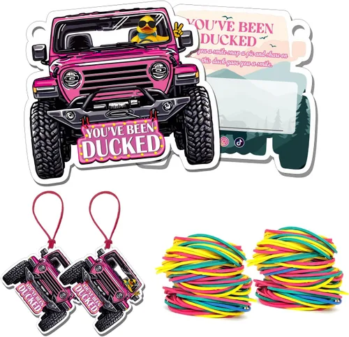 Vista 8 de You've Been Ducked - Tarjeta de juego, tarjeta de juego para Jeep o SUV, etiquetas de pato, pato de goma para etiquetas, diseño de automóvil de 4 4