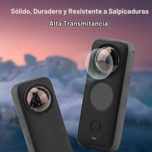 Vista 3 de Protector de lente compatible con Insta360 One x2, protector de pantalla de vidrio templado