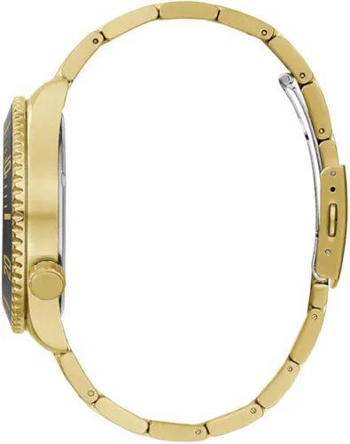 Vista 3 de GUESS Reloj multifunción para hombre en tono dorado y negro Oro