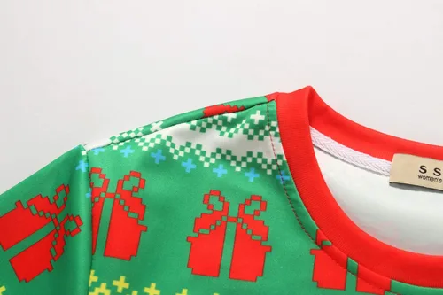 Vista 4 de SSLR - Sudadera divertida y fea de Navidad para mujer