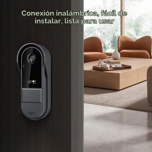 Vista 2 de Timbre inalámbrico con pantalla IPS de 4.3 pulgadas con cámara al aire libre IP65 impermeable 1080P timbre inalámbrico intercomunicador visión