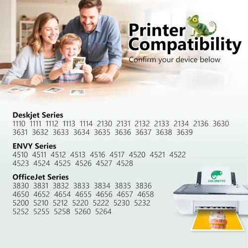 Vista 2 de Cartucho de tinta negra 63XL para HP Ink 63 HP63 Black Printer Ink Combo