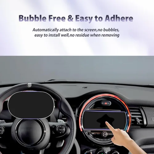 Vista 7 de Protector de pantalla Mini Cooper F55 F56 F57 2024 2025 Mini 8.8 pulgadas, protector de pantalla de infoentretenimiento, láminas protectoras de Mini
