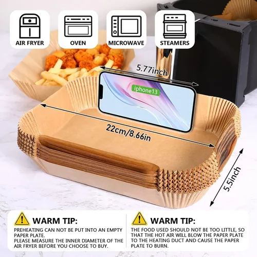 Vista 5 de Forro de papel desechable para freidora de aire fuezllno para freidora de aire doble ninja, accesorios para freidora de aire ninja, forros