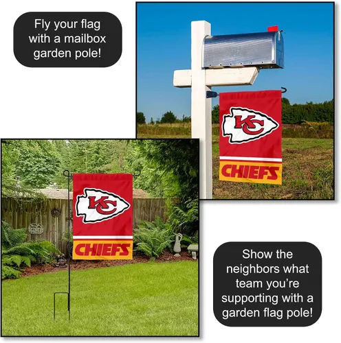 Vista 4 de Bandera de jardín de doble cara de Kansas City Chiefs