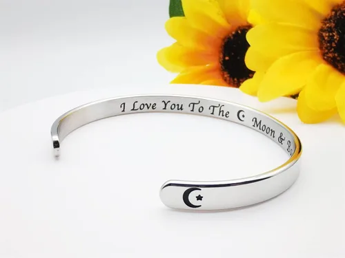 Vista 184 de Pulseras inspiradoras para mujer, joyería de acero inoxidable, con refranes, pulsera motivacional con mensaje oculto, pulseras grabadas para mejor