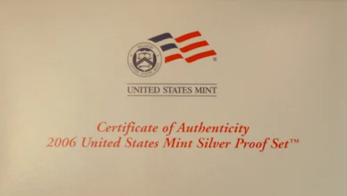 Vista 3 de 2006 S Silver Proof Set in Original US Government Packaging